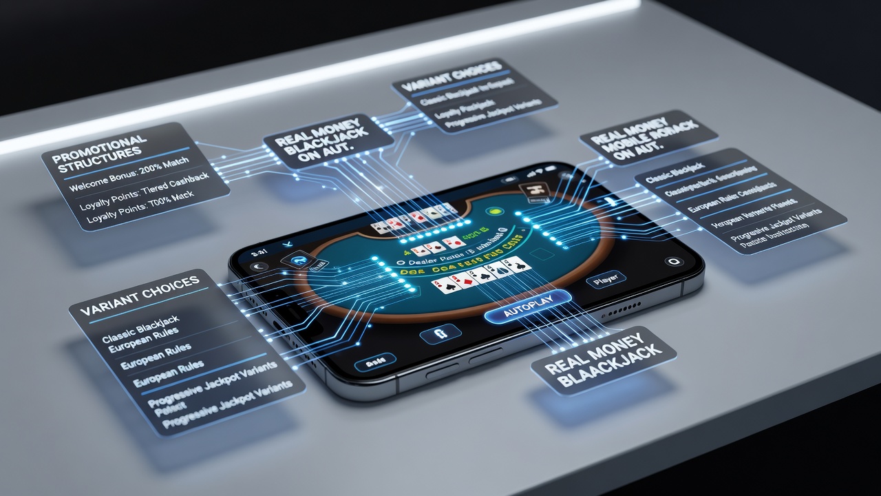Darstellung mobiler Blackjack-Schnittstellen mit Fokus auf Varianten und Bonusintegration in Deutschland