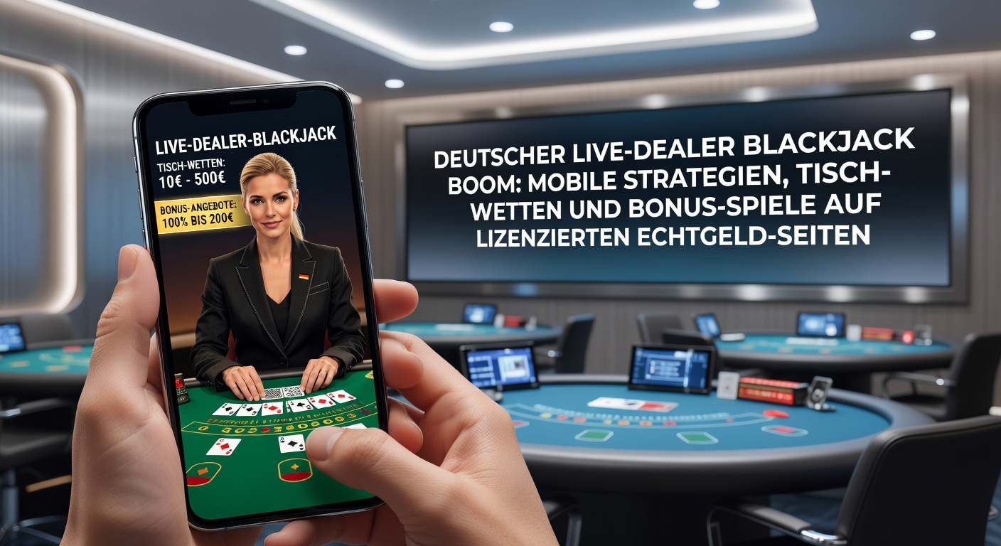 Live Dealer Blackjack-Tisch mit mobilen Spielern und Dealerin in Echtzeit, typisch für lizenzierte deutsche Plattformen