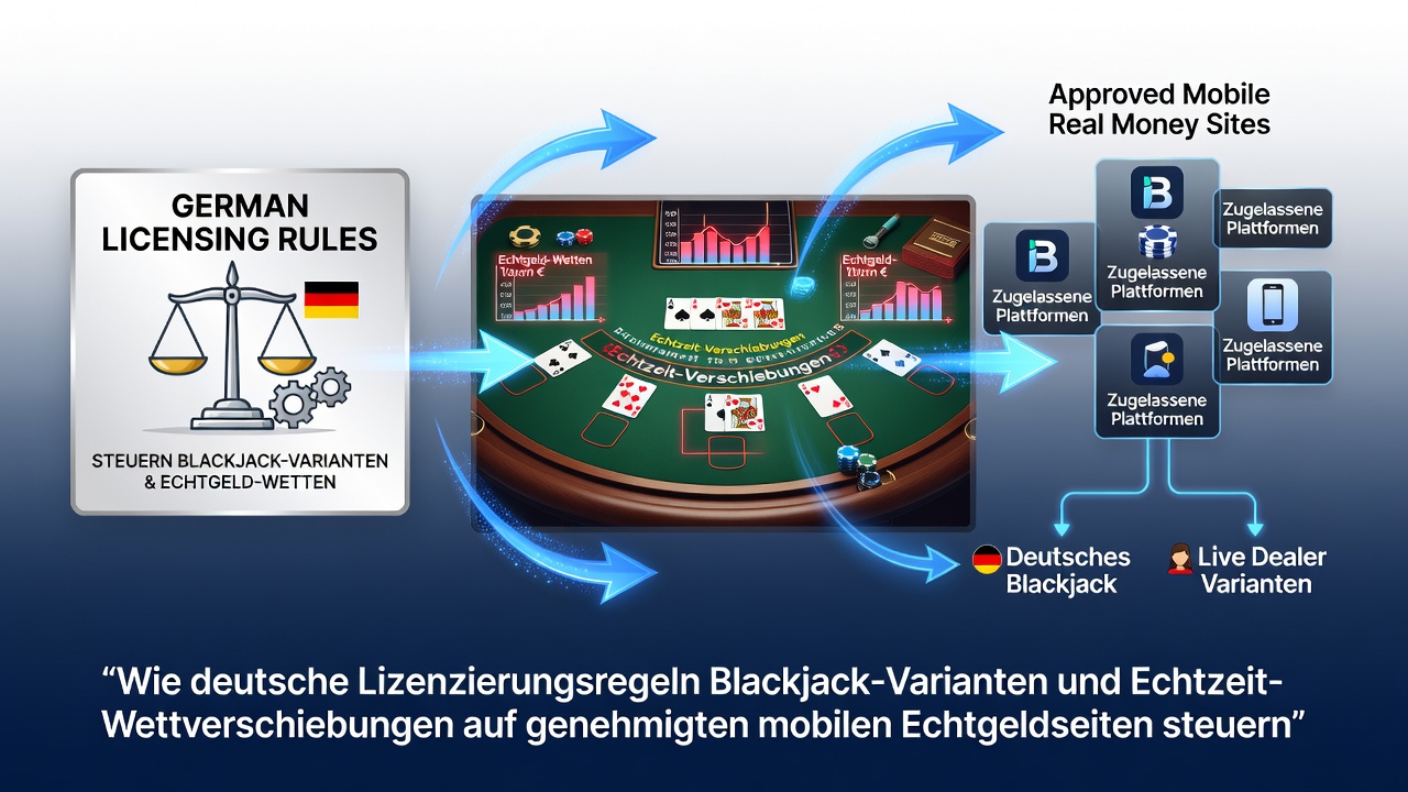 Darstellung genehmigter mobiler Blackjack-Plattformen unter deutscher Lizenzierung