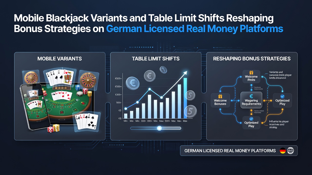Mobile Blackjack-Varianten auf lizenzierten deutschen Plattformen mit variablen Tischlimits und Bonusoptionen