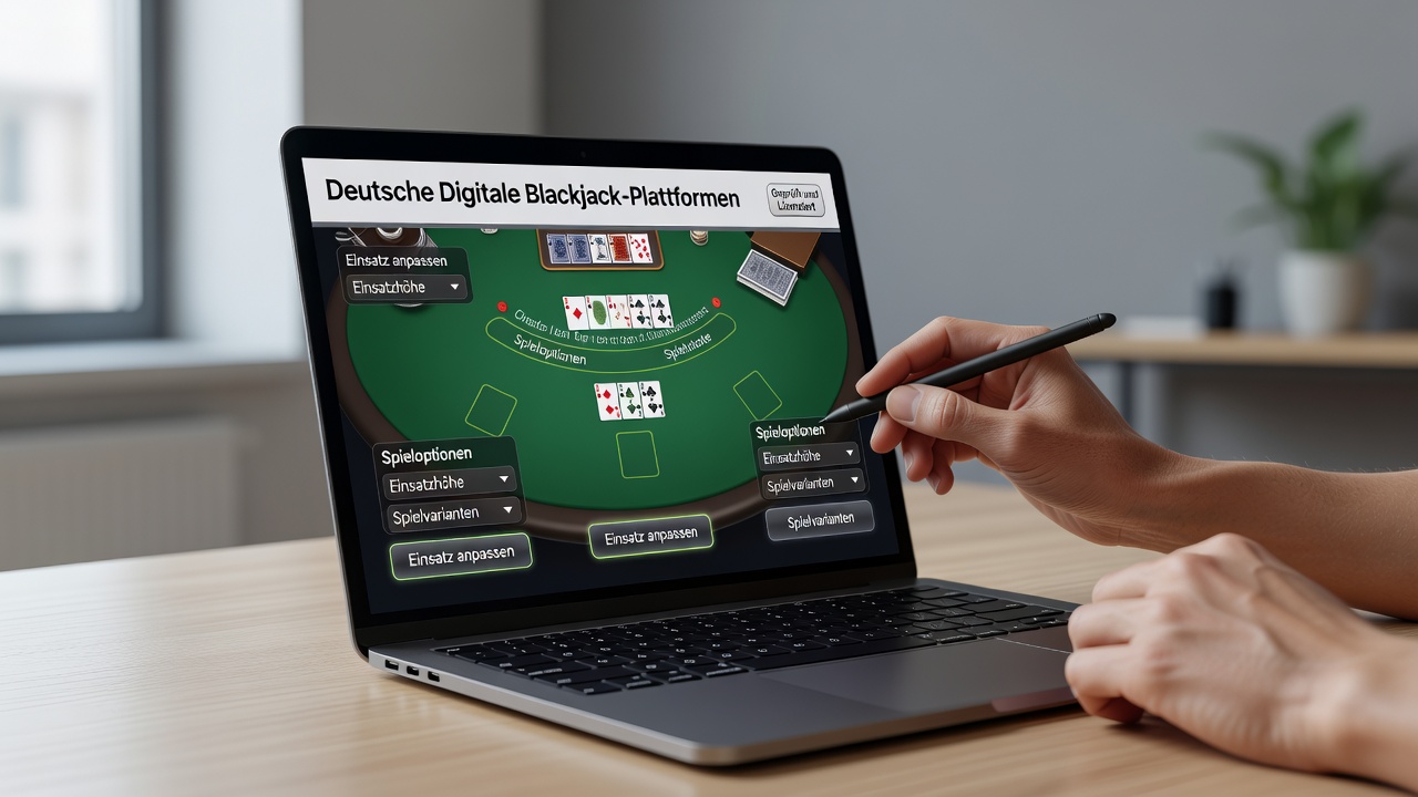 Darstellung von Blackjack-Tischen mit variablen Einsatzoptionen und Spielerinteraktionen auf deutschen Plattformen